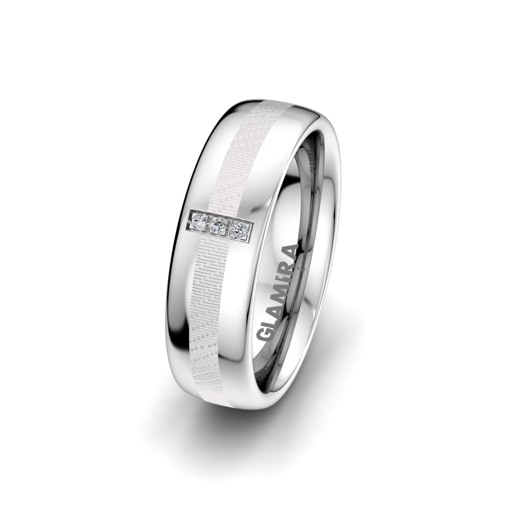 Lab Grown Diamond Women's Wedding Ring Bright Heart 6 mm