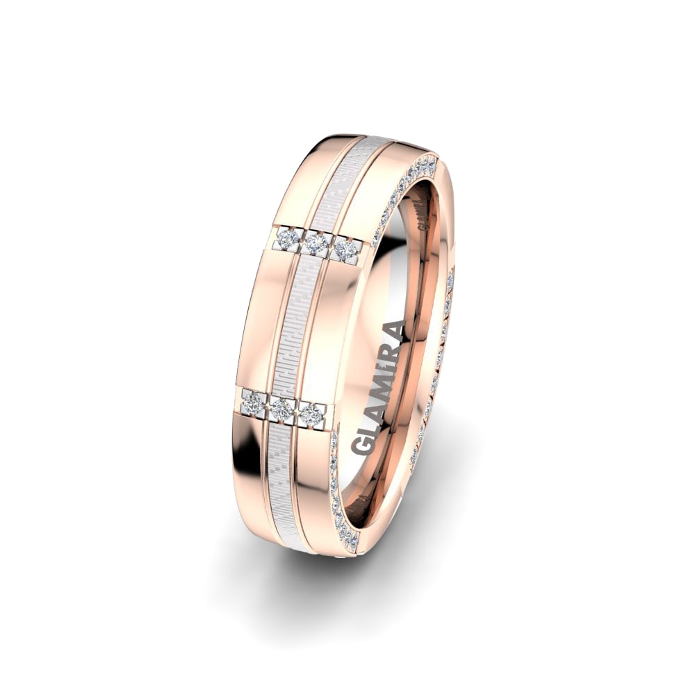 Or Rose & Blanc 14k Alliance pour femme Fever Dream 5 mm