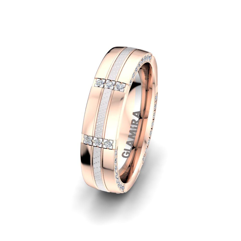 Anillo Boda Mujer Fever Dream 5 mm 9k Oro Rosa/Blanco