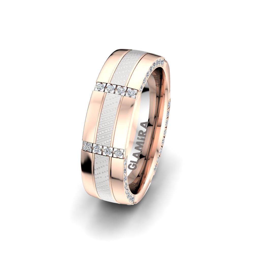 Or Rose & Blanc 14k Alliance pour femme Fever Dream 6 mm