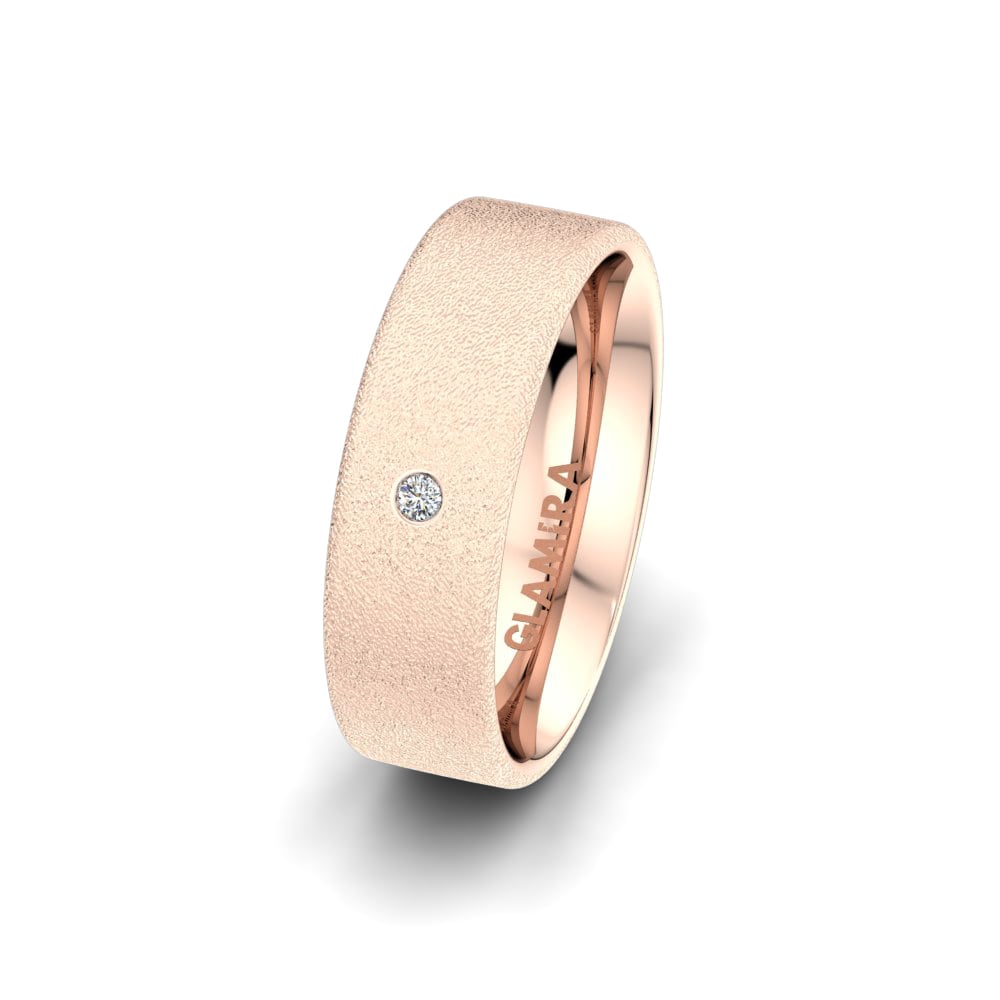 14ct Rose Gold Couple's Ring Classic Step