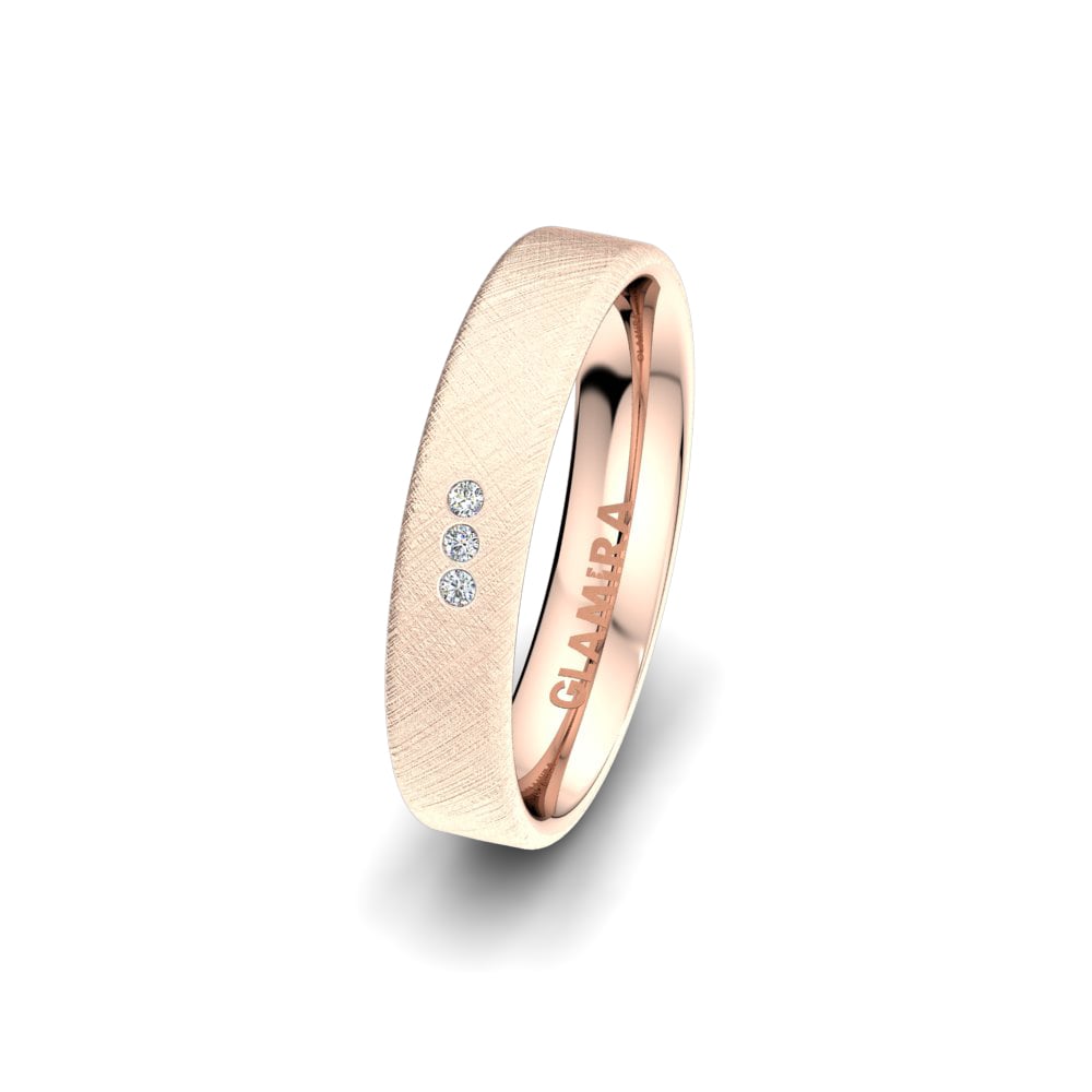 14ct Rose Gold Lab Grown Diamond Women's Wedding Ring Classic Shade 4 mm