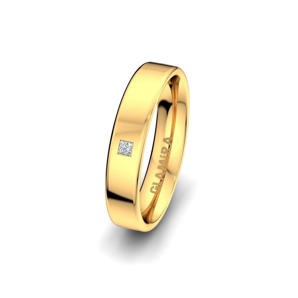 9ct Yellow Gold Couple's Ring Classic Destiny 4mm