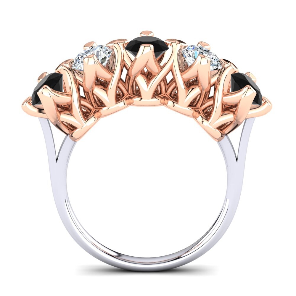 Black Onyx Engagement Ring Genoveffa