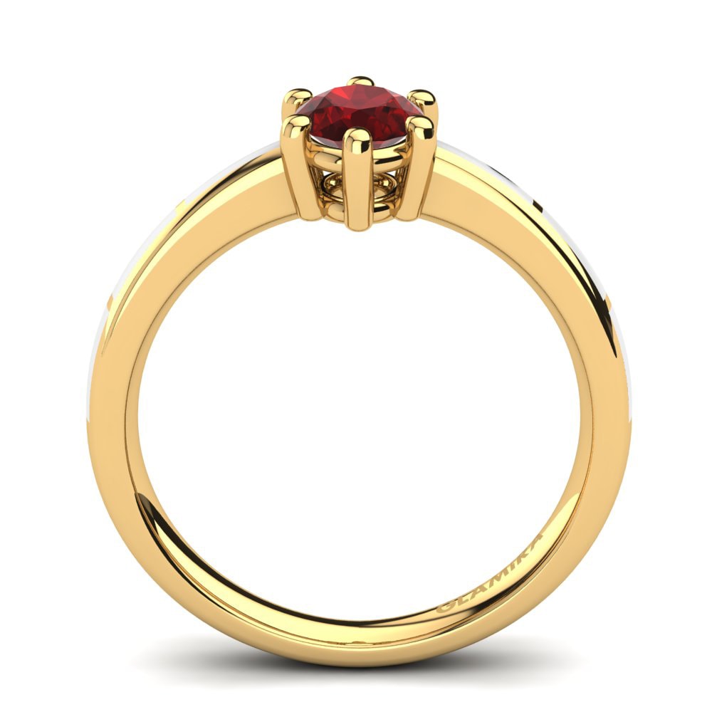 Ruby (Lab Created) Engagement Ring Giacinta