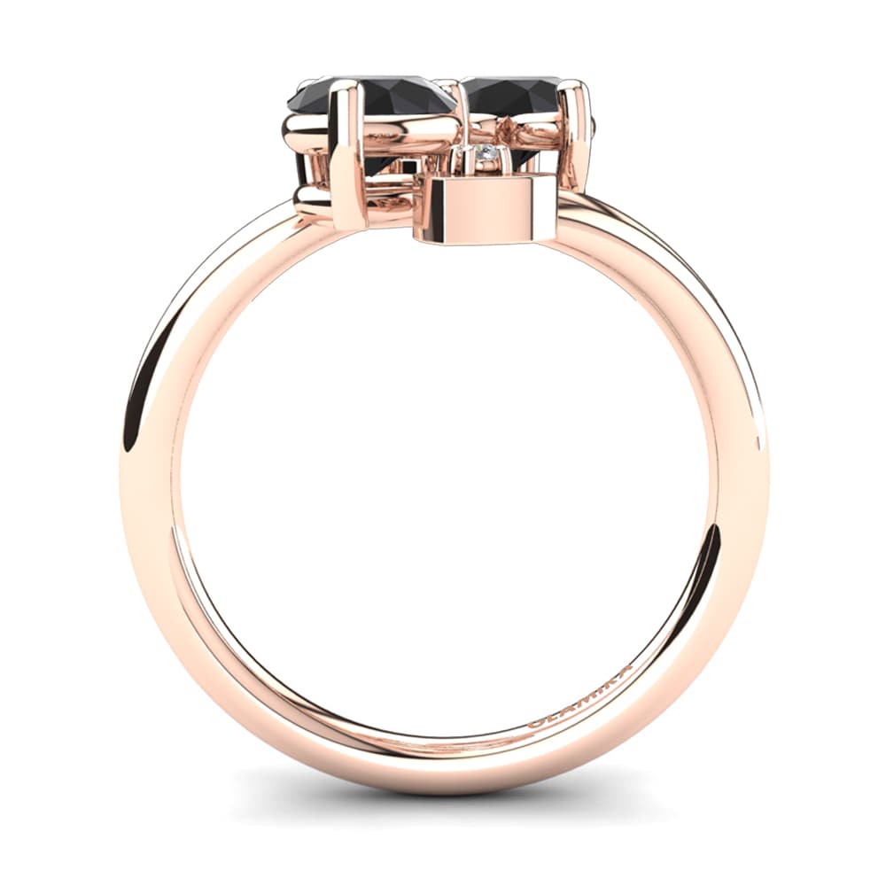 18ct Rose Gold Black Diamond Ring Gianalis