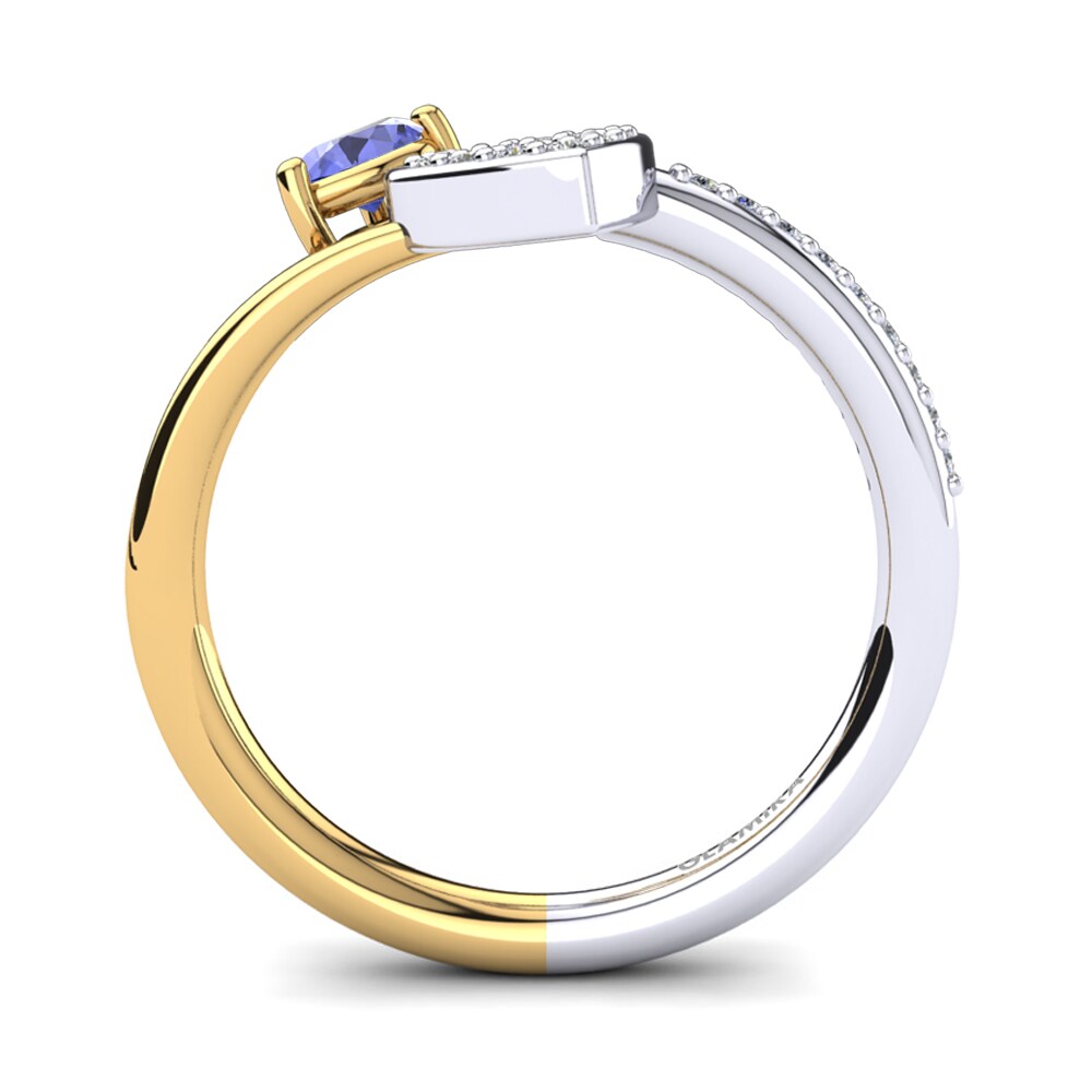 18ct White & Yellow Gold Tanzanite Ring Giannella