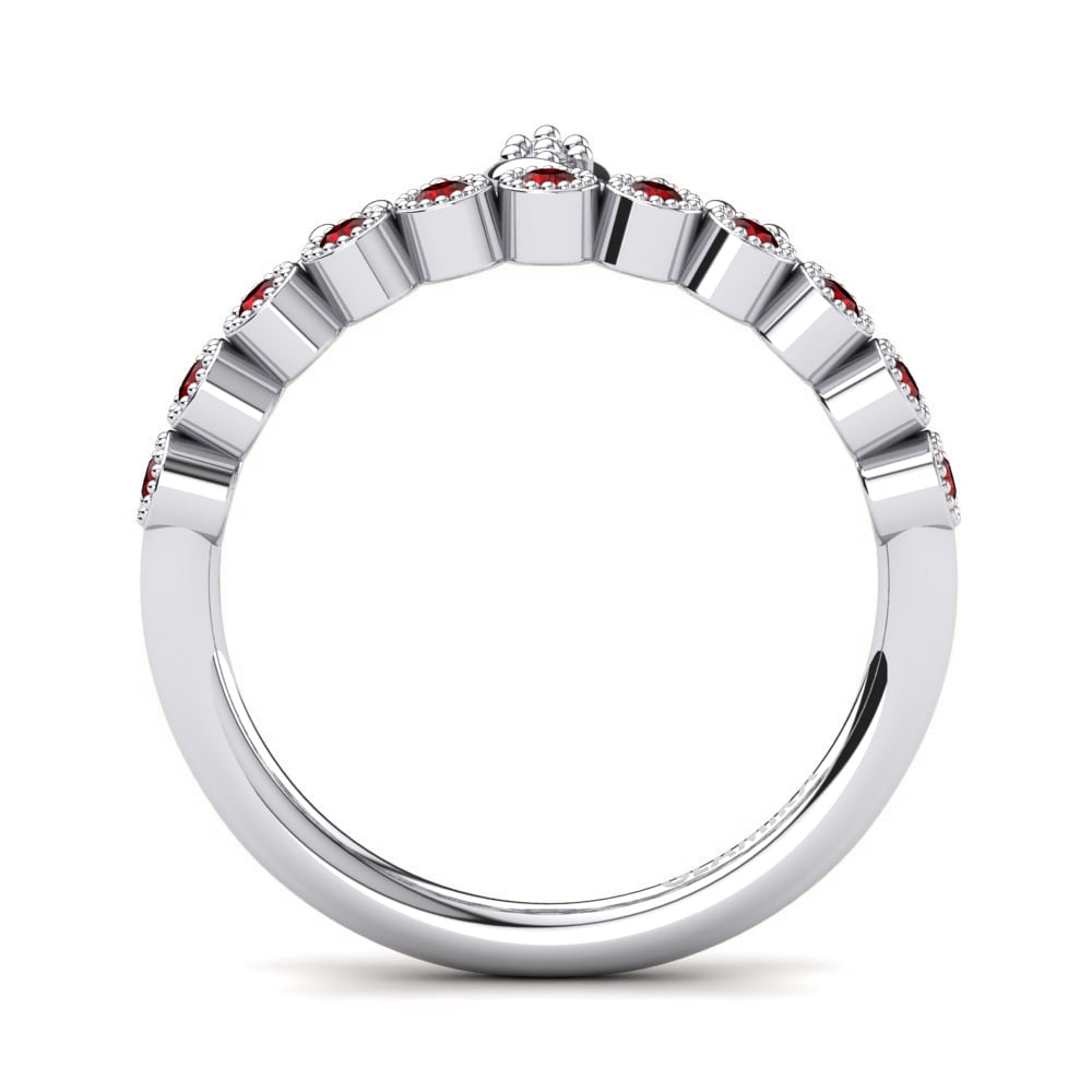 950 Palladium Ruby Ring Mutia