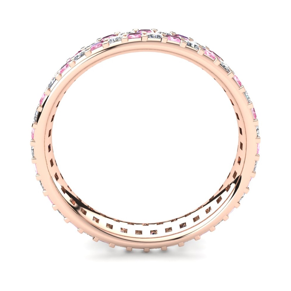 Princesa Zafiro Rosado Anillo Latrinda