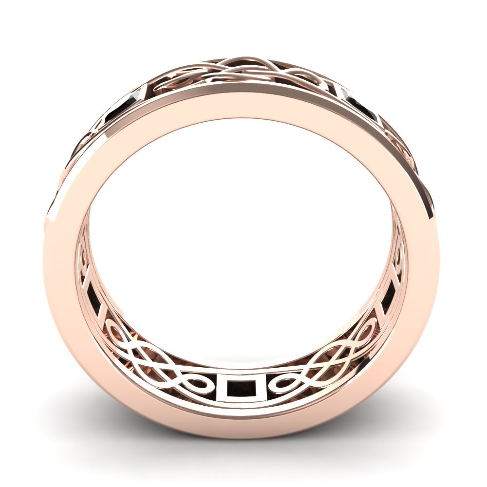 14ct Rose Gold Black Diamond Men's Ring Heroic