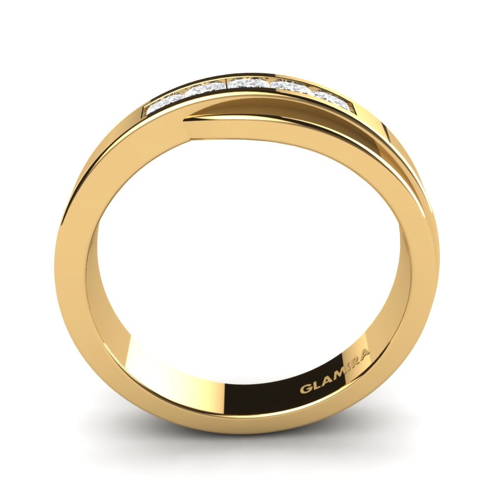 9ct Yellow Gold Diamond Men's Ring Magical Day