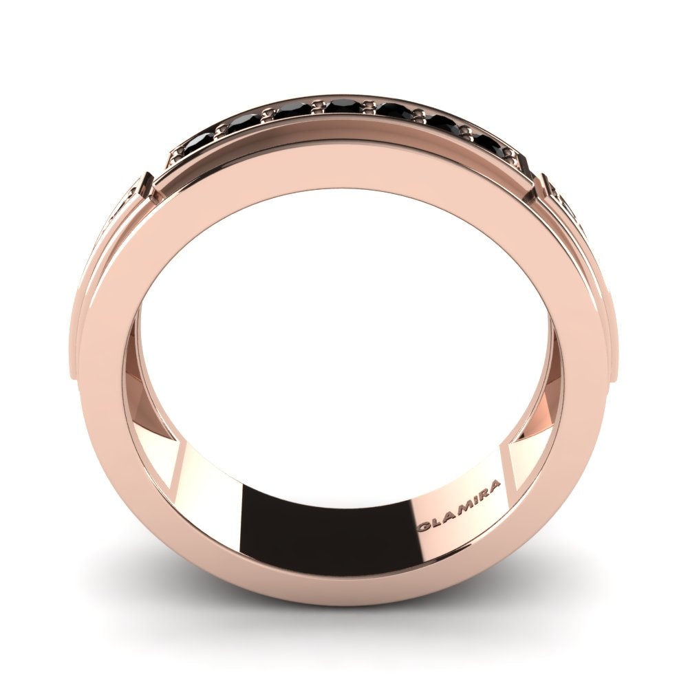 14ct Rose Gold Black Diamond Men's Ring Final Round