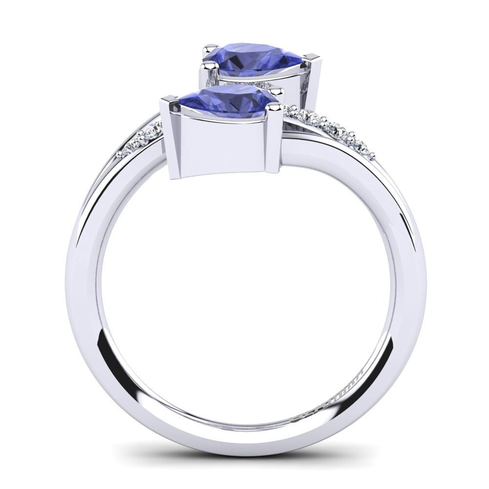 950 Palladium Tanzanite Ring Marilis