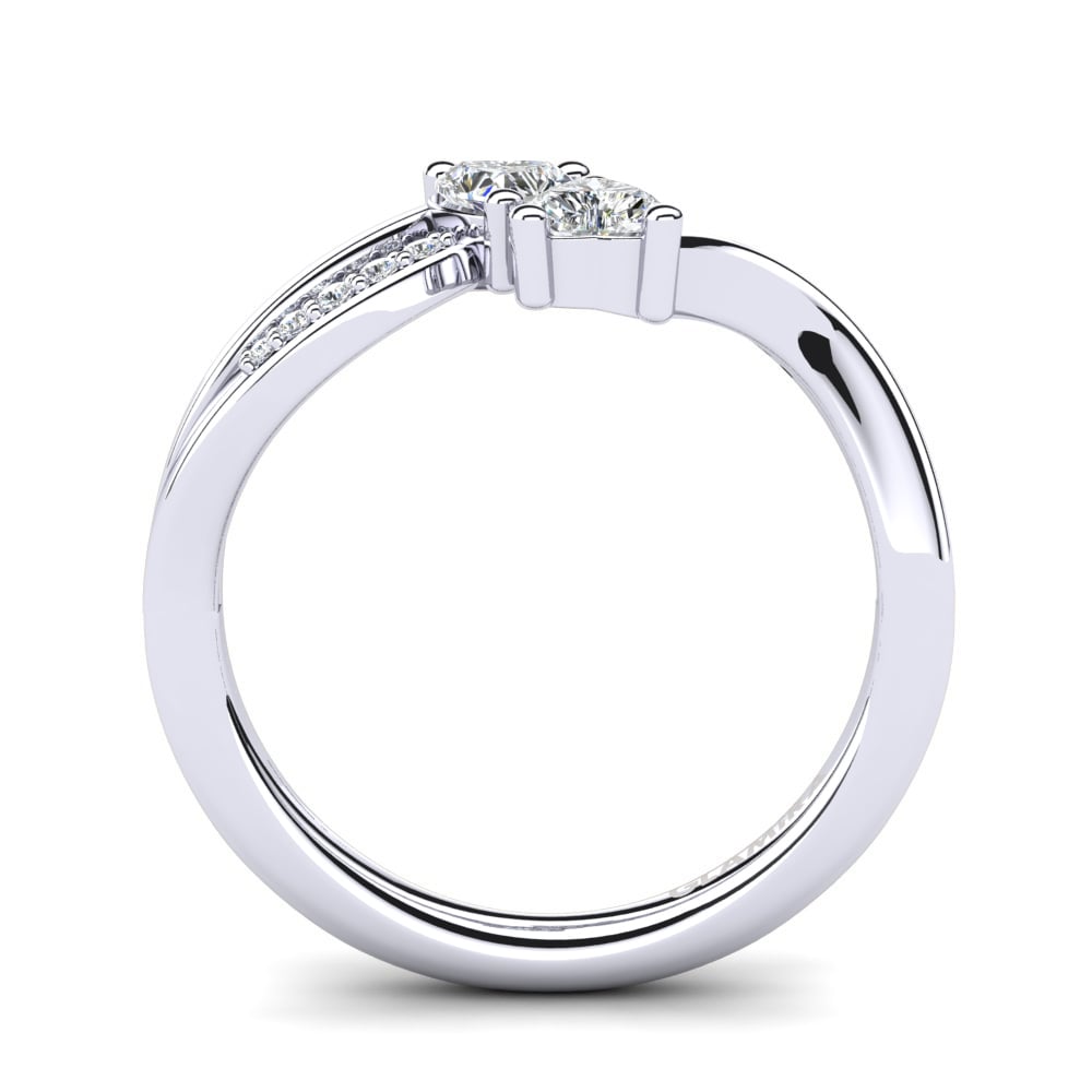 White sapphire Engagement Ring Masdevalia