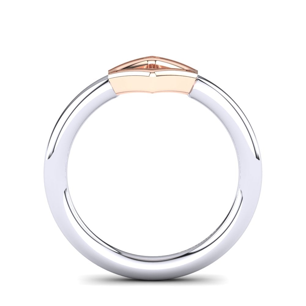 750 Weiß & Rotgold Ring Milla
