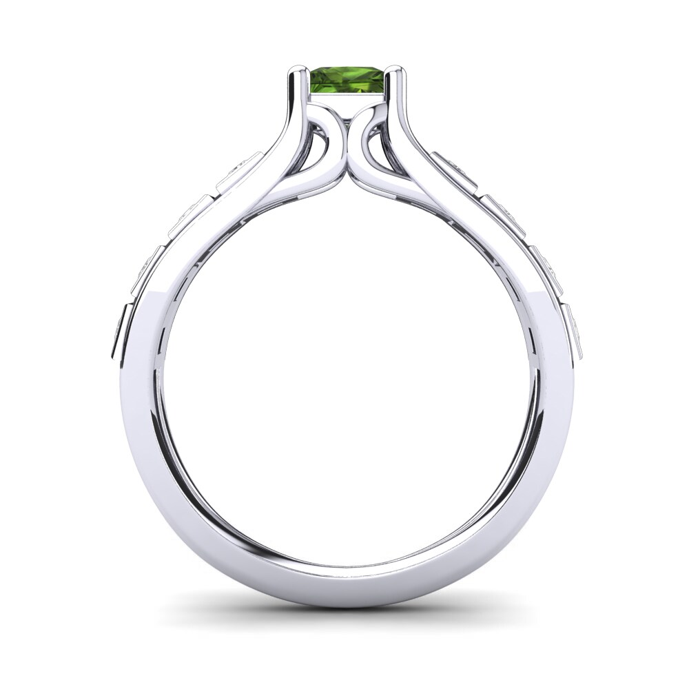 Green Tourmaline Engagement Ring Nicoletta