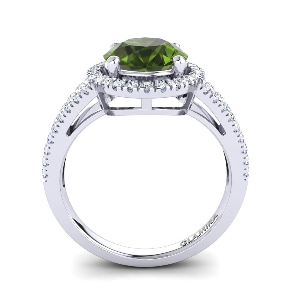 Green Tourmaline Engagement Ring Roberta