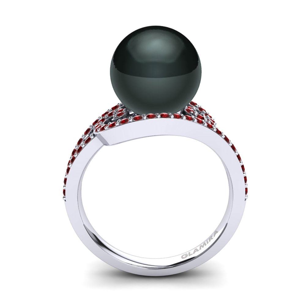 Circonita Roja Anillo Oyster Ø10 mm