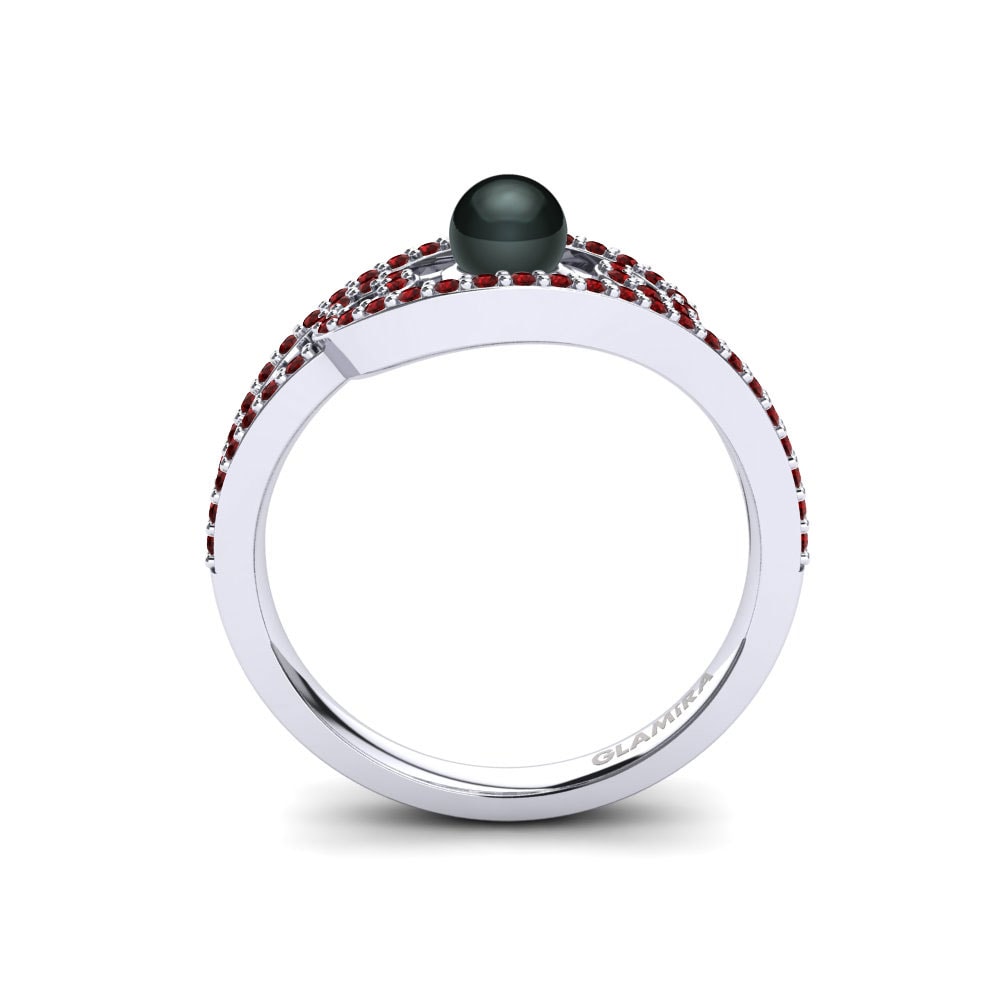 Circonita Roja Anillo Oyster Ø4 mm