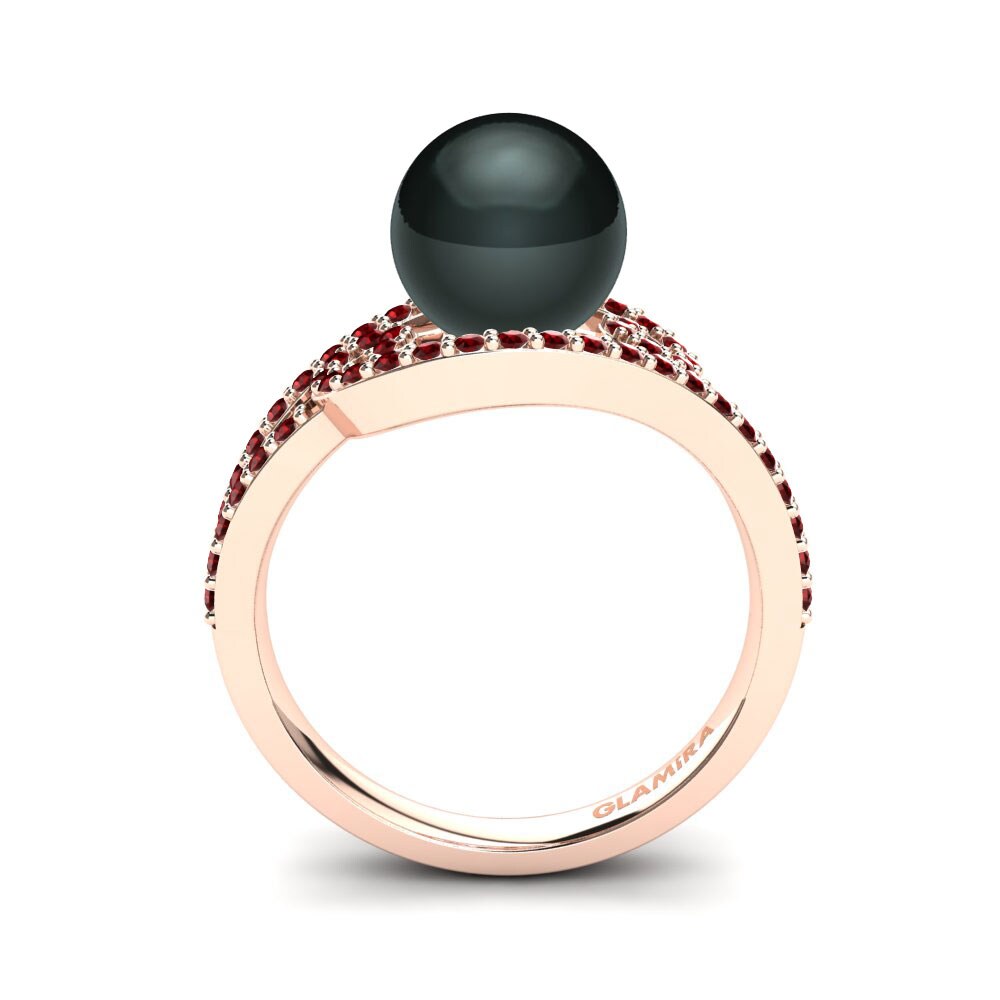 Circonita Roja Anillo Oyster Ø8 mm