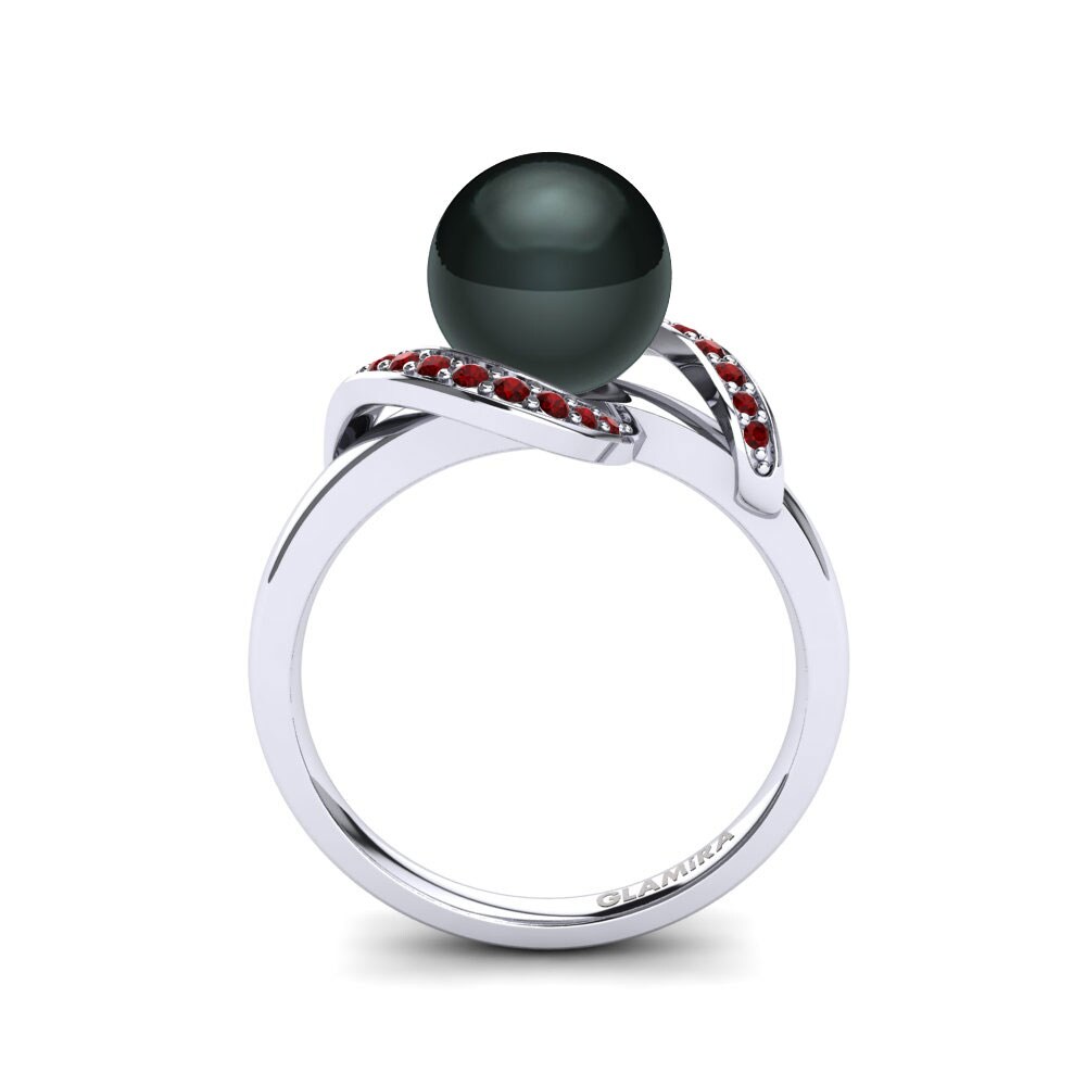 Circonita Roja Anillo Sirena Ø8 mm