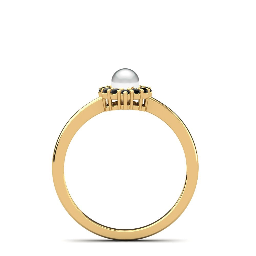 Black Sapphire Ring Aleece Ø4 mm