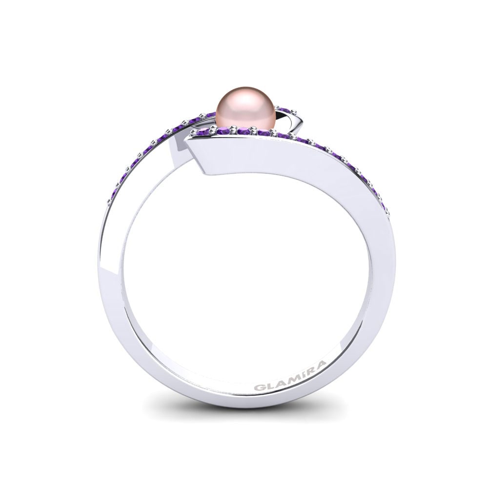 Amatista Anillo Perlina Ø4 mm