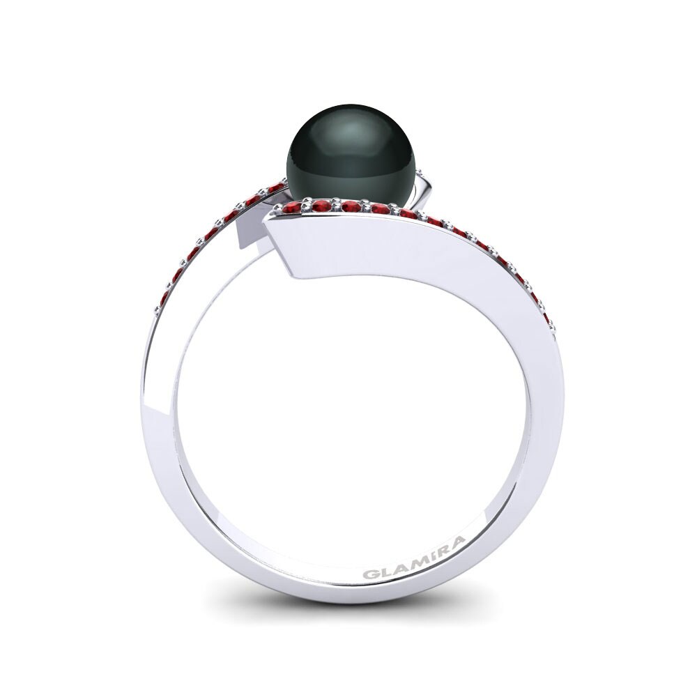 Circonita Roja Anillo Perlina