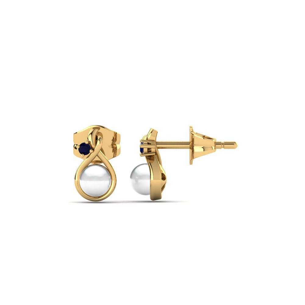Dark Blue Zirconia Women's Earring Ginny Ø4 mm