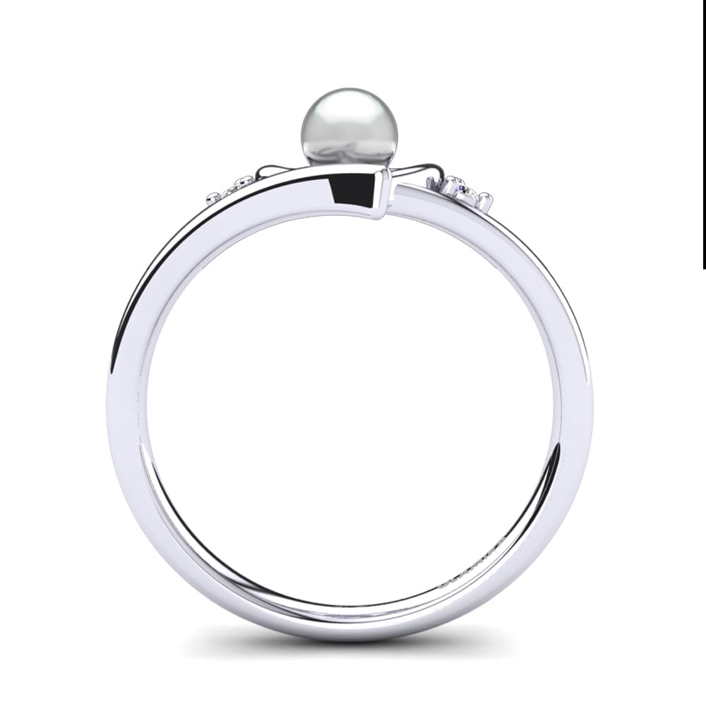 White sapphire Ring Lornalee Ø4 mm