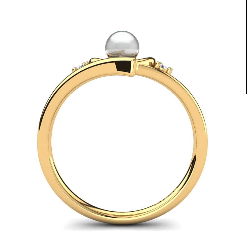 White sapphire Ring Lornalee Ø4 mm
