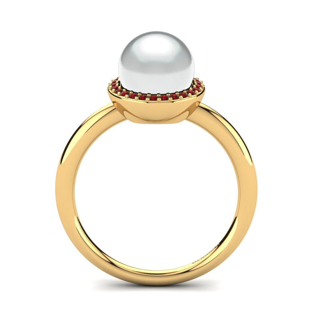 Red Zirconia Ring Louberta Ø8 mm