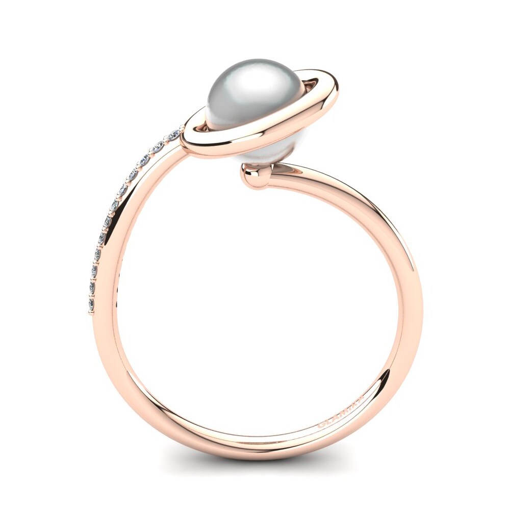 Labor-gezüchteter Diamant Ring Puteoli Ø6 mm