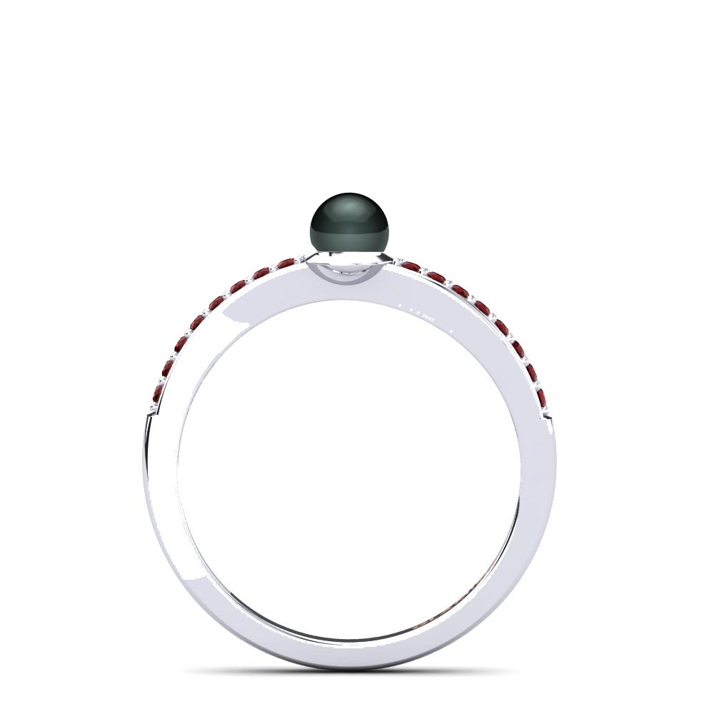 Circonita Roja Anillo Shell Ø4 mm