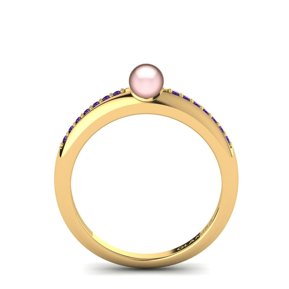 Amatista Anillo Mulia Ø4 mm