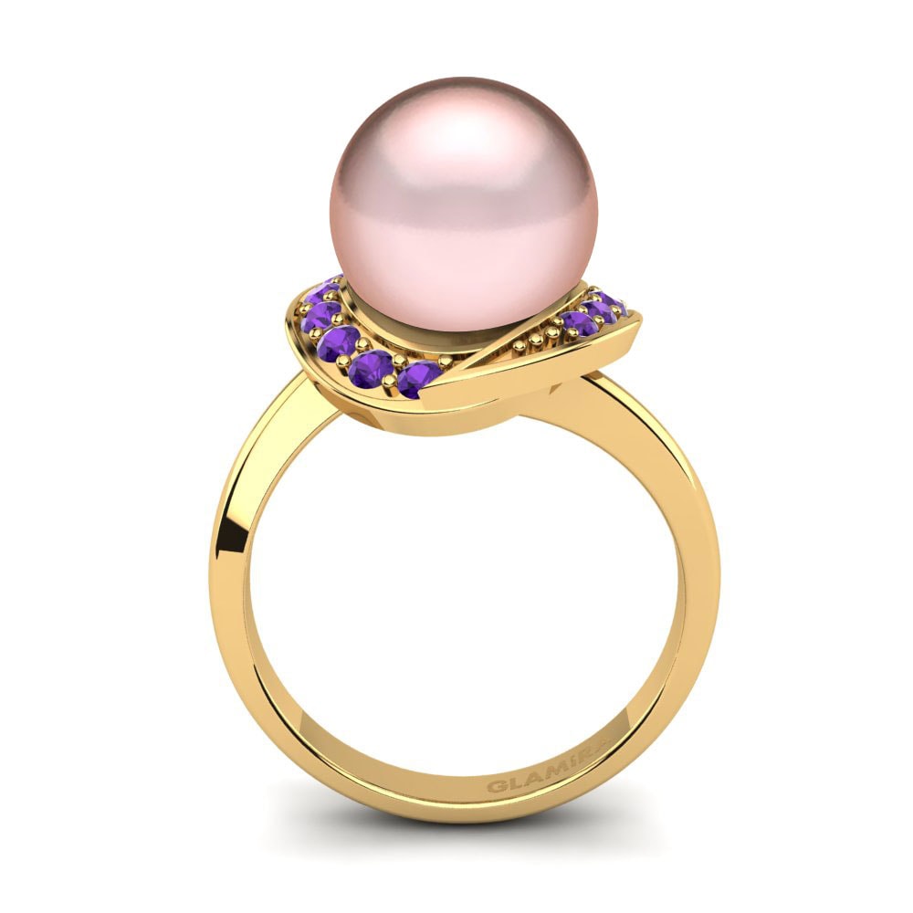 Amatista Anillo Ornello Ø10 mm