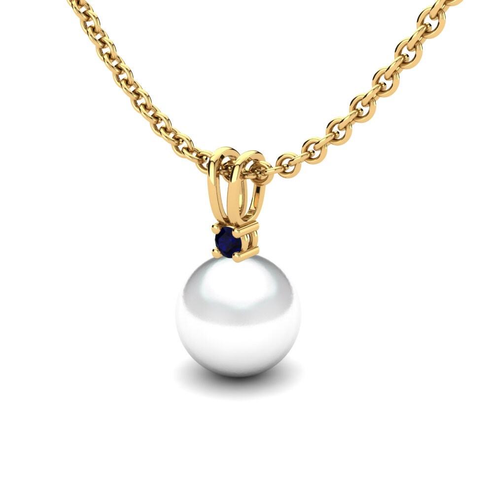 Dark Blue Zirconia Women's Pendant Paiva Ø8 mm