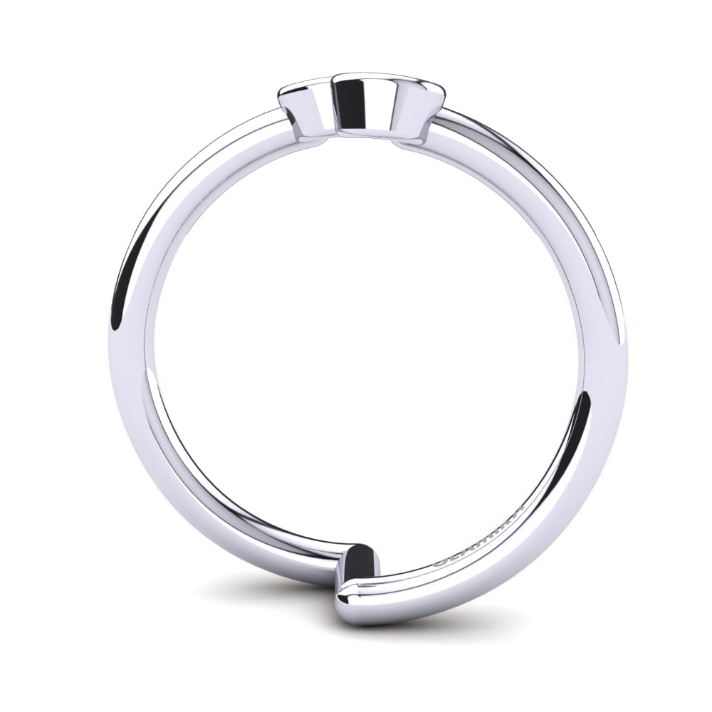 White Silver Dark Blue Zirconia Knuckle Ring Pelagia