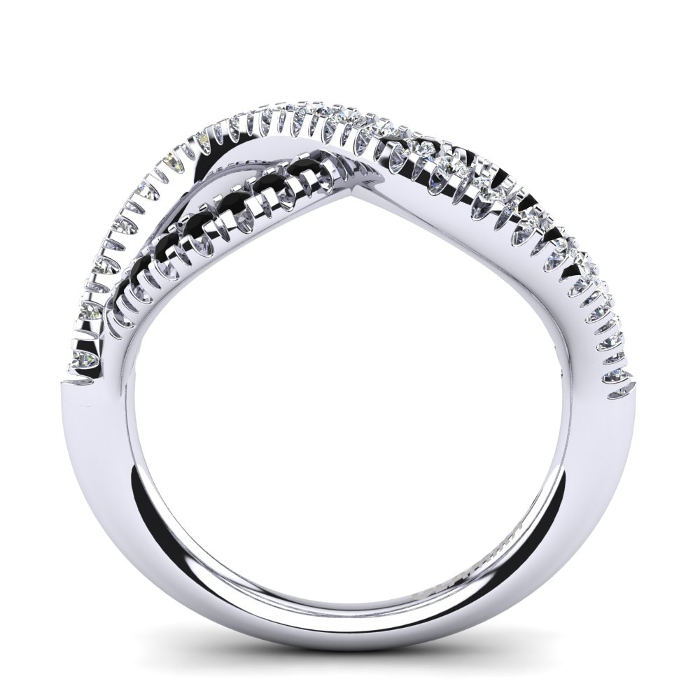 Schwarzer Onyx Ringe Petals