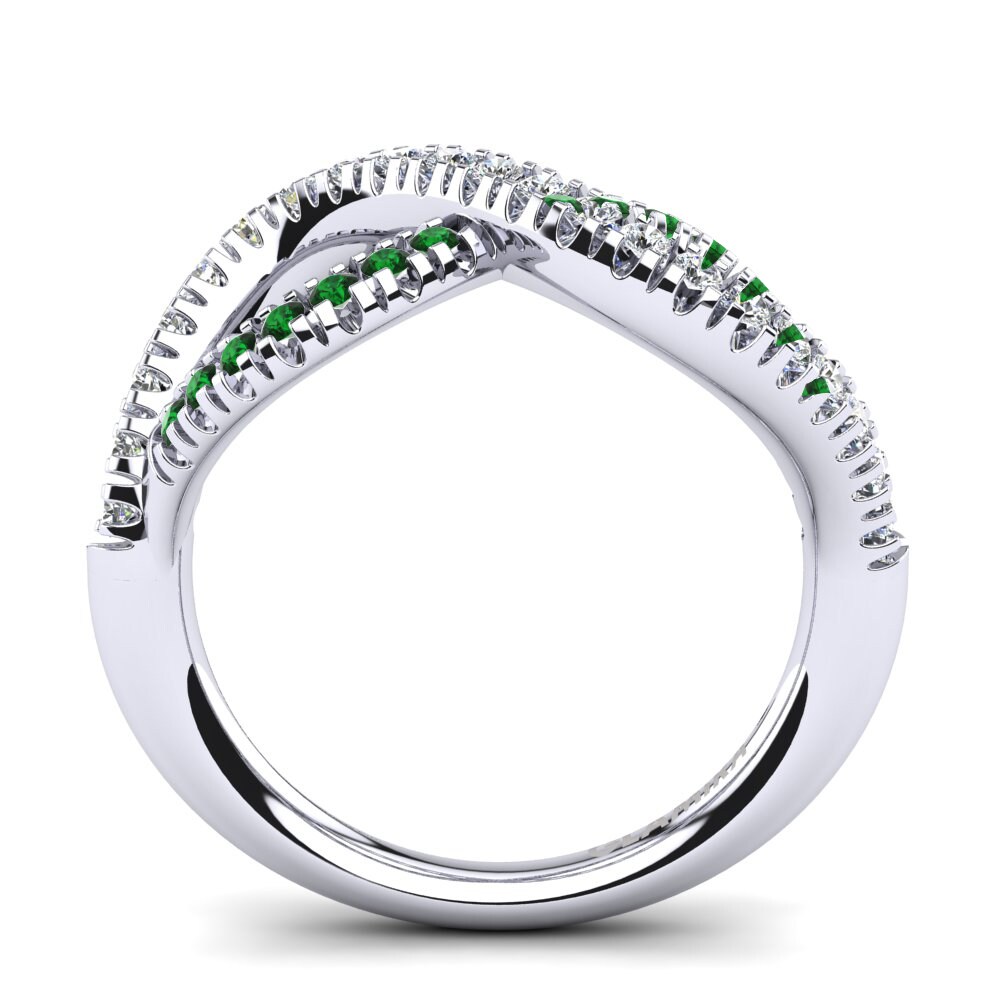 Green Zirconia Ring Petals