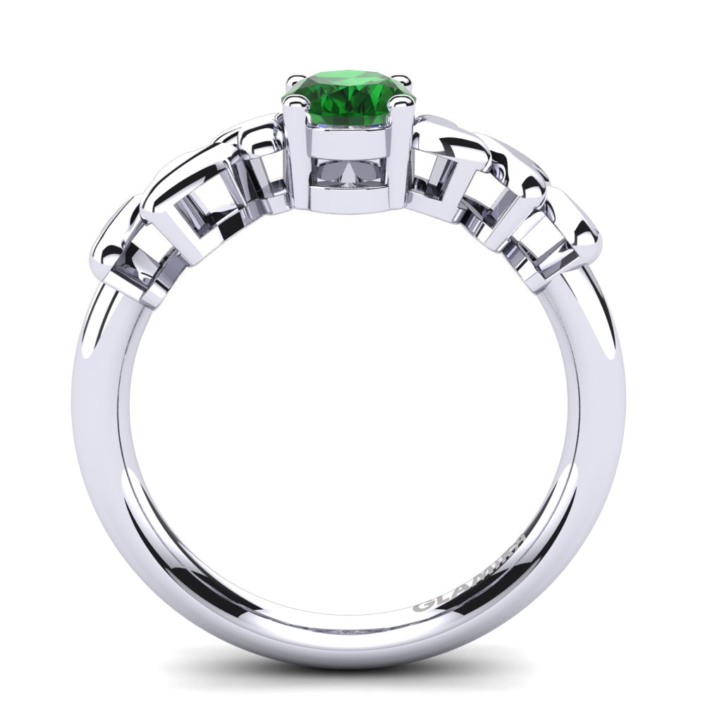 Green Zirconia Engagement Ring Ponevus