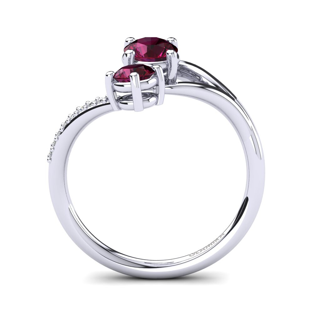 Rhodolite Garnet Engagement Ring Prudencia