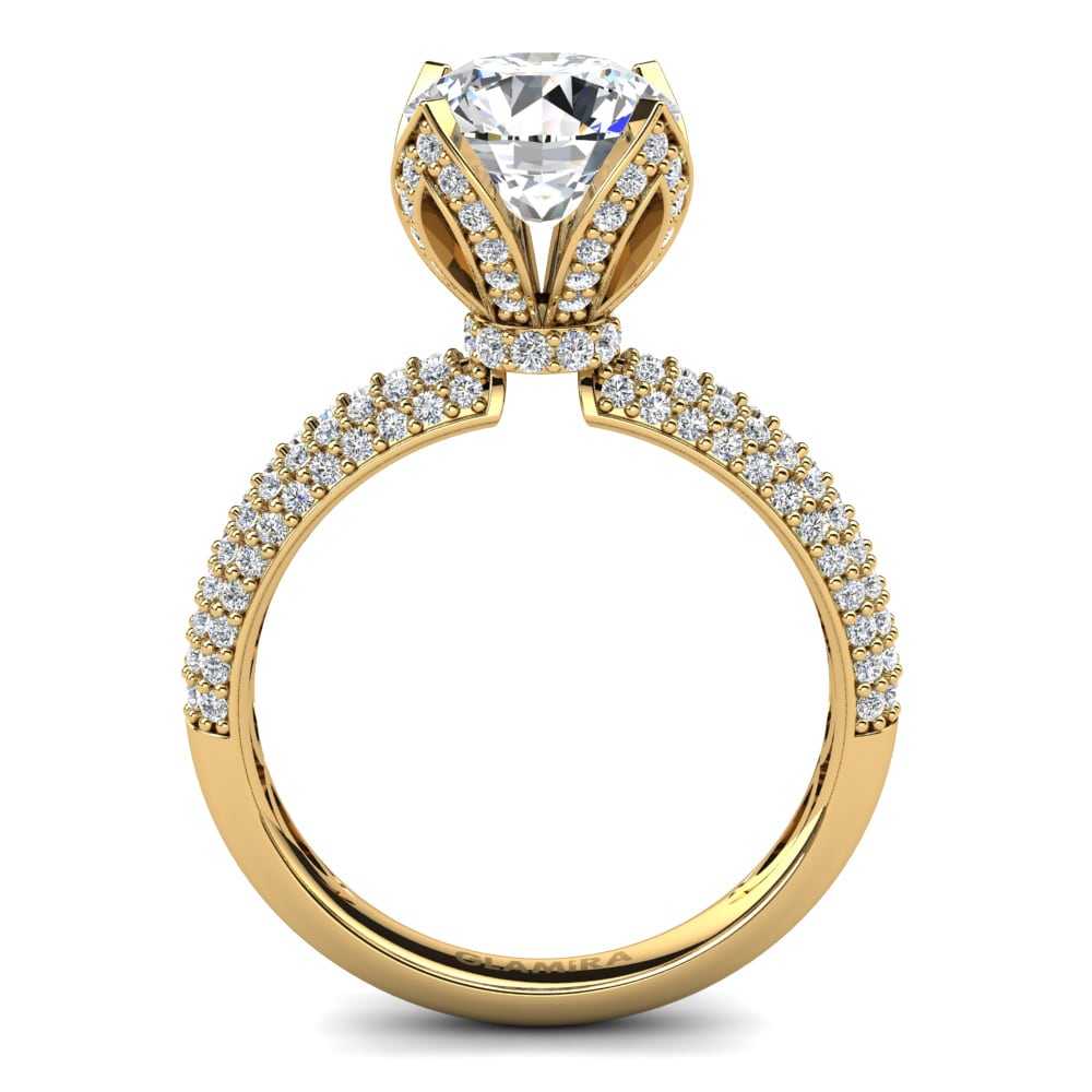 White sapphire Engagement Ring Queen 2.0 crt