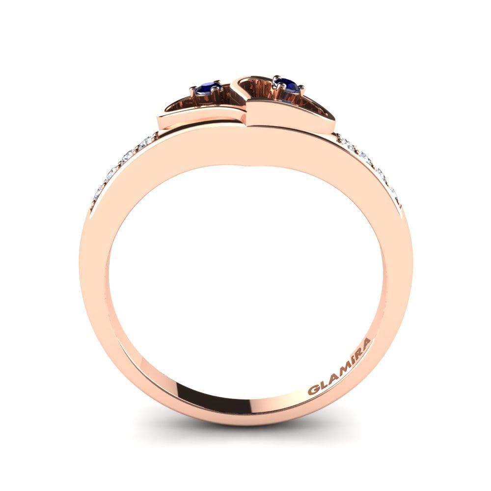 14ct Rose Gold Sapphire Ring Gaby