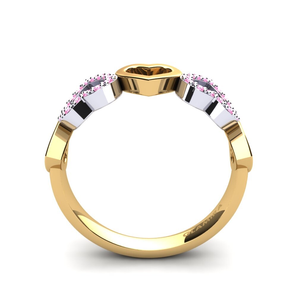 18ct Yellow & White Gold Pink Tourmaline Ring Neroli