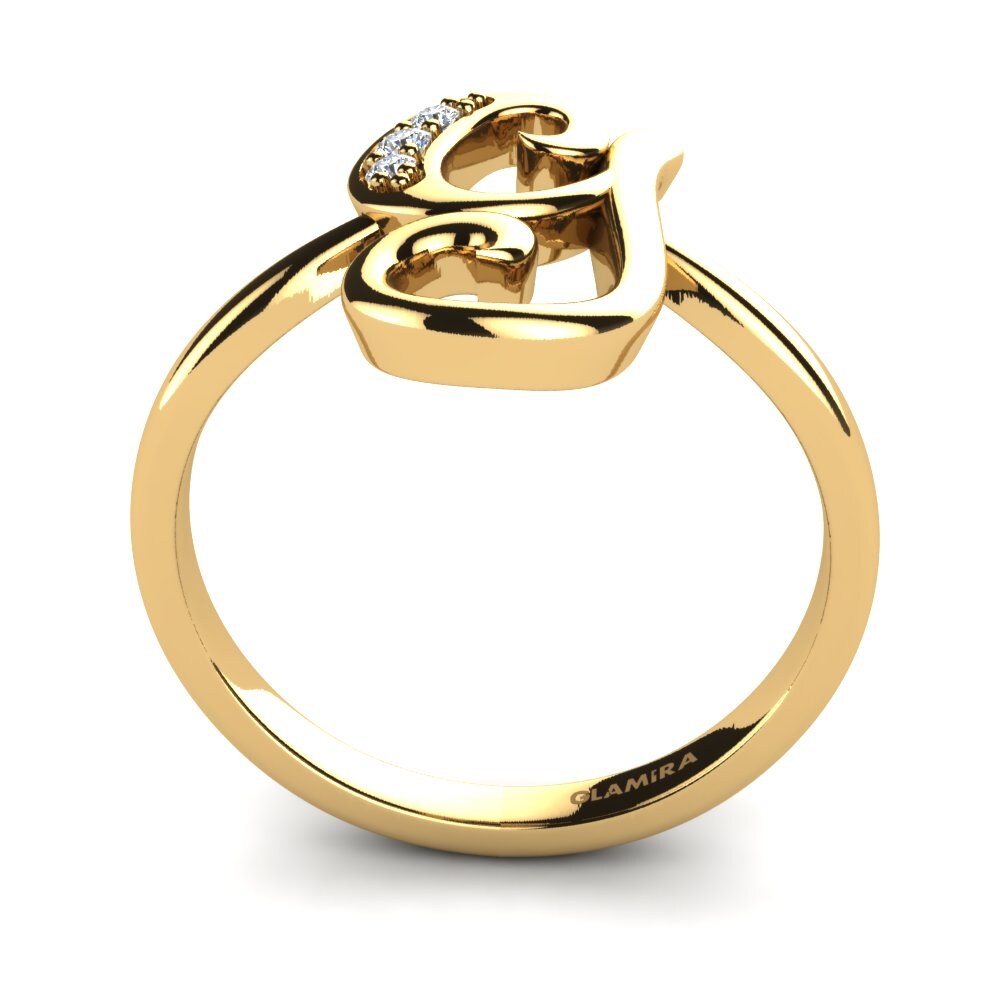 Rotondo Diamante cresciuto in laboratorio Initials Anello G