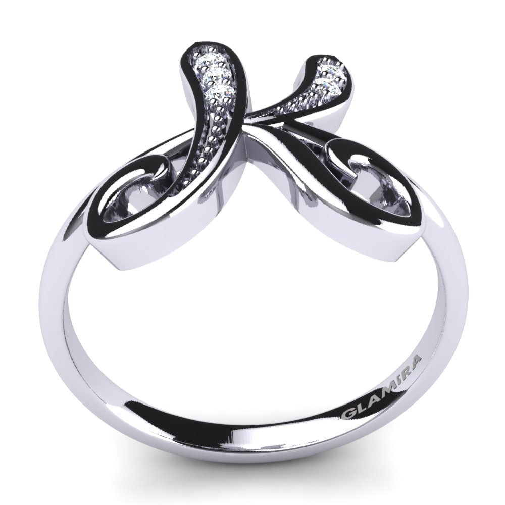 Rotondo Diamante cresciuto in laboratorio Initials Anello K