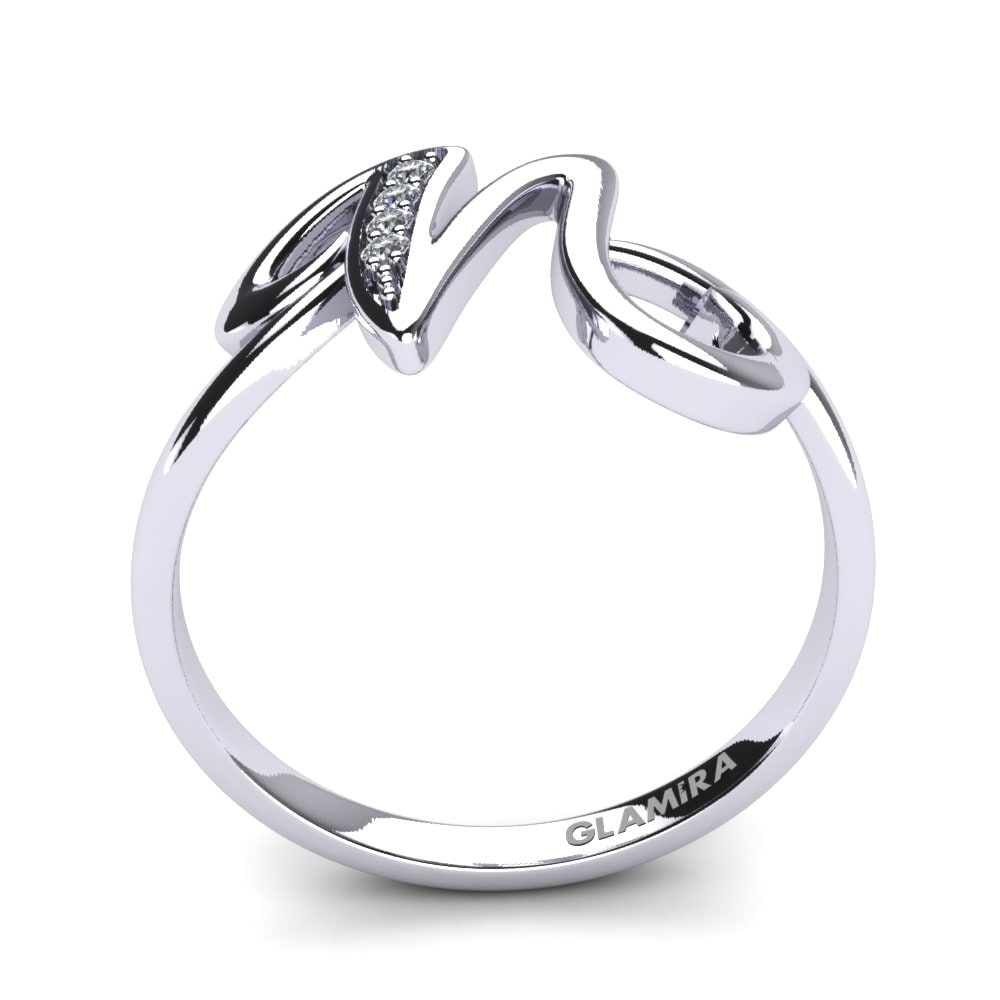 Rotondo Diamante cresciuto in laboratorio Initials Anello N