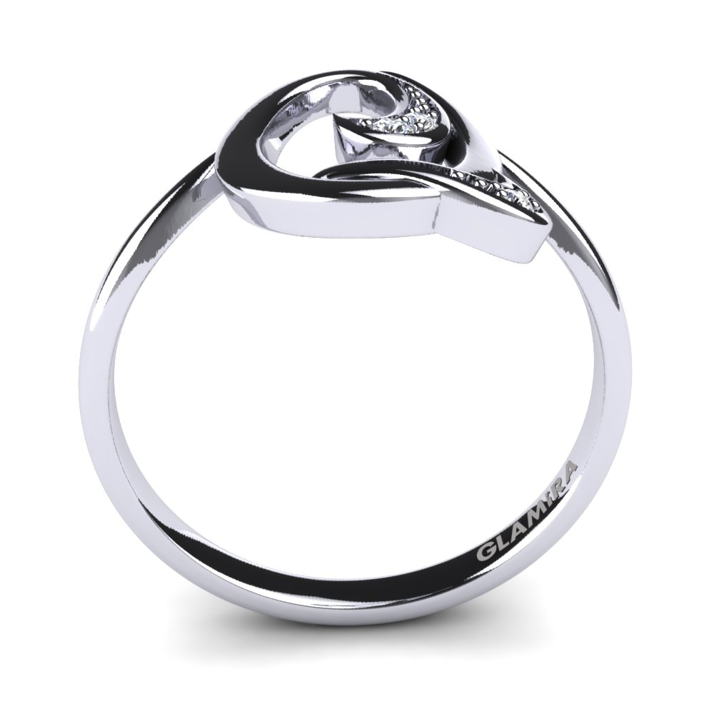 Rotondo Diamante cresciuto in laboratorio Initials Anello Q