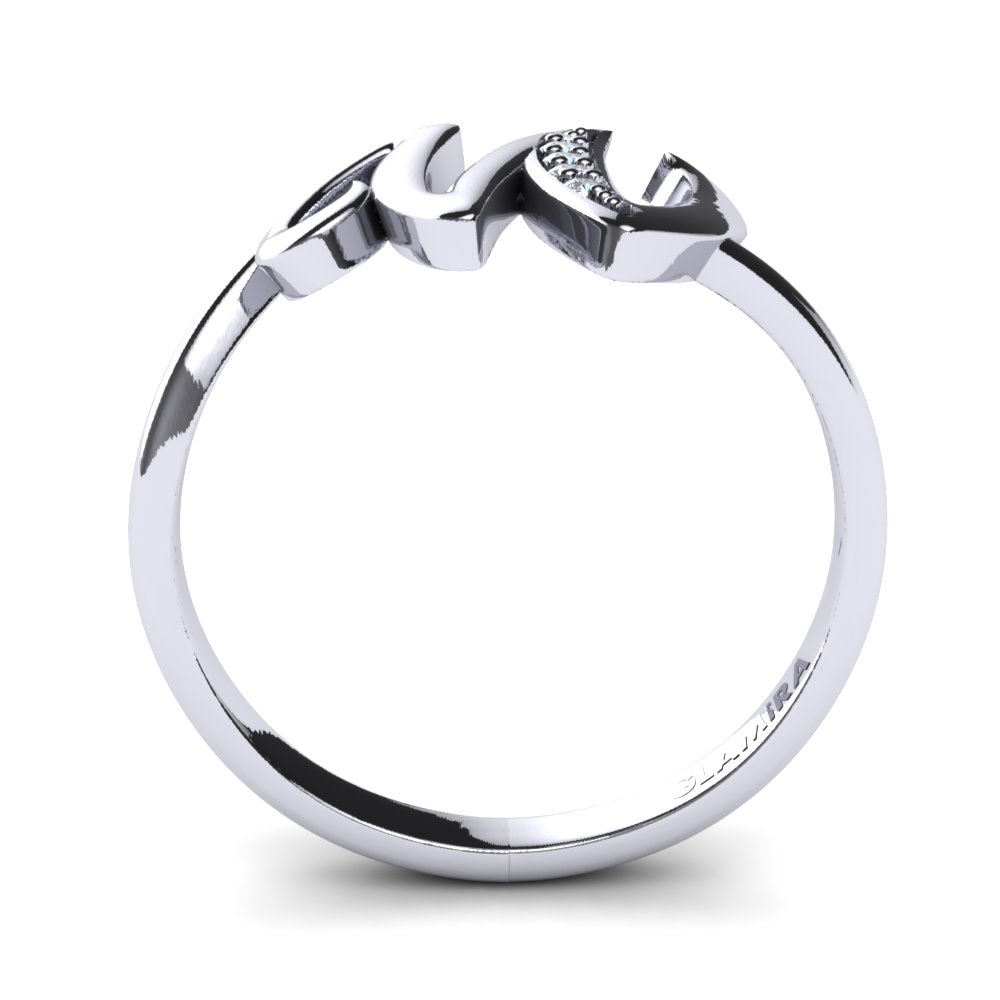 Rotondo Diamante cresciuto in laboratorio Initials Anello W